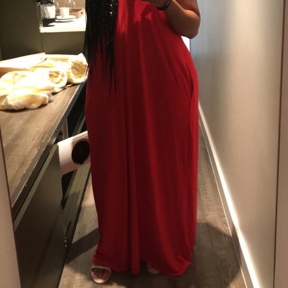 Red cotton maxi - Picture 3 of 3